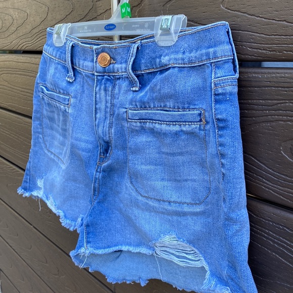 Mudd FLXstretch High Rise Shortie Size 11 Juniors Jean Denim High Waisted Shorts - Picture 5 of 11
